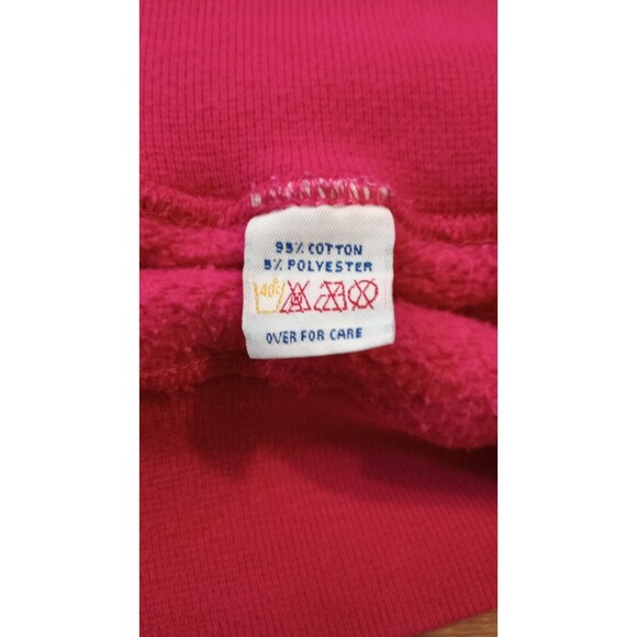 Vintage USA Russell Sweatshirt Mens Medium Pink Reverse Weave Fleece Crew Neck - Picture 8 of 16